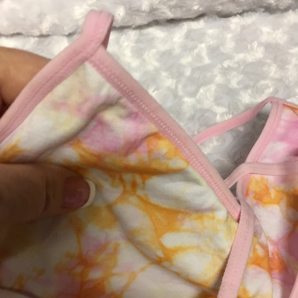 New TIE Die bra for teens or sports bra pink 2 WAY STRAPS SIZE MEDIUM - Picture 6 of 8